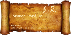 Jakabos Rozália névjegykártya