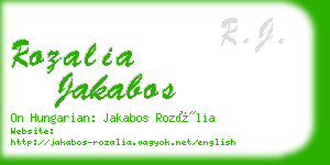 rozalia jakabos business card